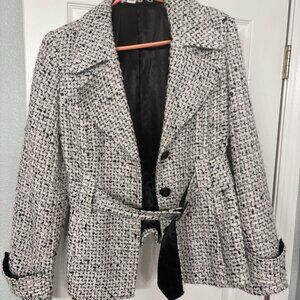 WHBM Women's 3-Button Wool Coat